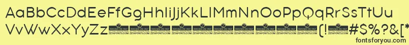 AristotelicaTextLightTrial Font – Black Fonts on Yellow Background