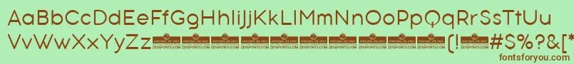 AristotelicaTextLightTrial Font – Brown Fonts on Green Background