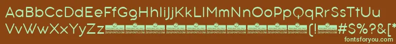 AristotelicaTextLightTrial Font – Green Fonts on Brown Background