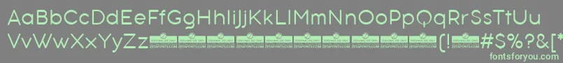 AristotelicaTextLightTrial Font – Green Fonts on Gray Background