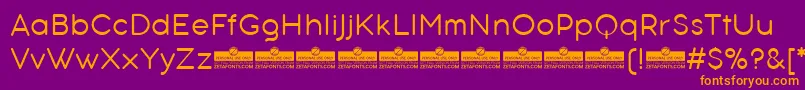 AristotelicaTextLightTrial Font – Orange Fonts on Purple Background