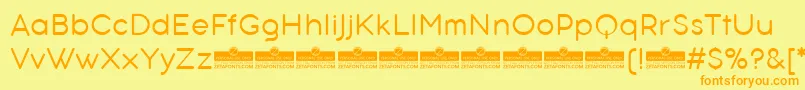 AristotelicaTextLightTrial Font – Orange Fonts on Yellow Background