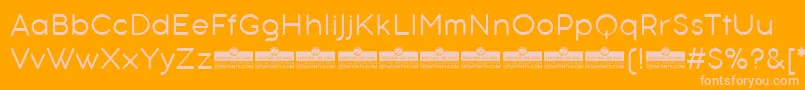 AristotelicaTextLightTrial Font – Pink Fonts on Orange Background