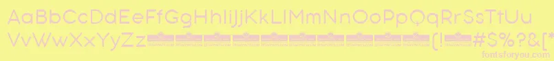 フォントAristotelicaTextLightTrial – ピンクのフォント、黄色の背景
