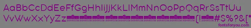 AristotelicaTextLightTrial Font – Purple Fonts on Gray Background