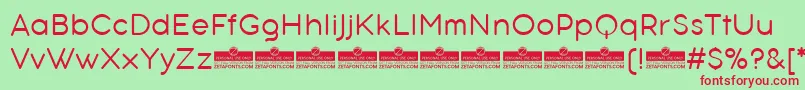 AristotelicaTextLightTrial Font – Red Fonts on Green Background