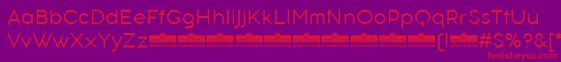 AristotelicaTextLightTrial Font – Red Fonts on Purple Background