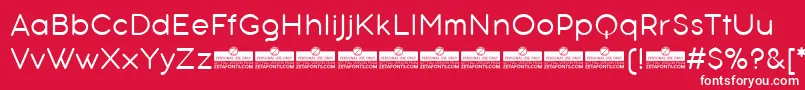 AristotelicaTextLightTrial Font – White Fonts on Red Background