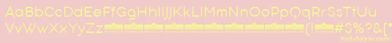 AristotelicaTextLightTrial Font – Yellow Fonts on Pink Background