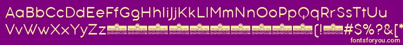 AristotelicaTextLightTrial Font – Yellow Fonts on Purple Background