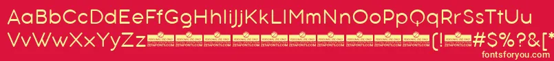 AristotelicaTextLightTrial Font – Yellow Fonts on Red Background