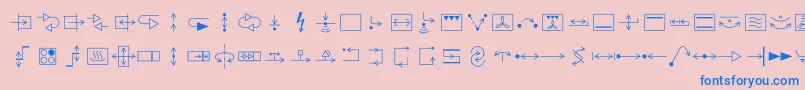 Iec5000 Font – Blue Fonts on Pink Background