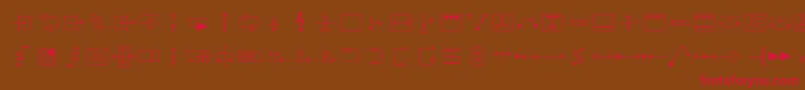 Iec5000 Font – Red Fonts on Brown Background