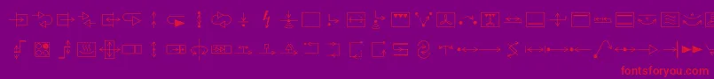 Iec5000 Font – Red Fonts on Purple Background