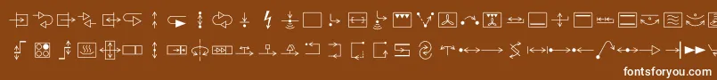 Шрифт Iec5000 – белые шрифты на коричневом фоне