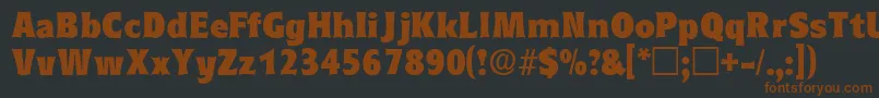 EleutheriadisplaysskRegular Font – Brown Fonts on Black Background