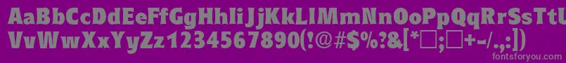 フォントEleutheriadisplaysskRegular – 紫の背景に灰色の文字