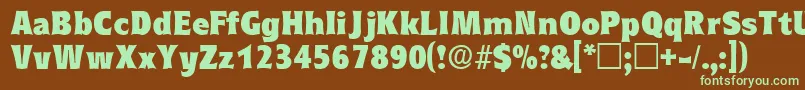 EleutheriadisplaysskRegular Font – Green Fonts on Brown Background