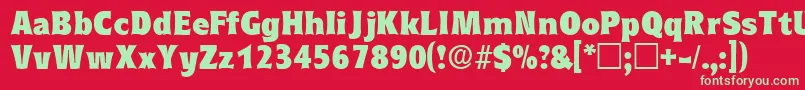 More about EleutheriadisplaysskRegular Font EleutheriadisplaysskRegular Font – Green Fonts on Red Background