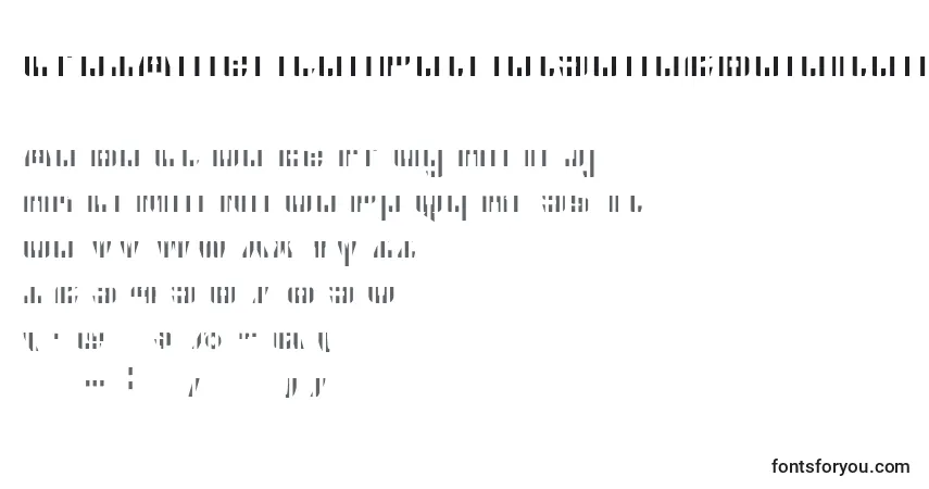 A fonte Cfb1AmericanPatriotSolid2BoldItalic – alfabeto, números, caracteres especiais