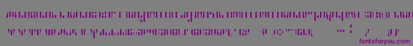 フォントCfb1AmericanPatriotSolid2BoldItalic – 紫色のフォント、灰色の背景