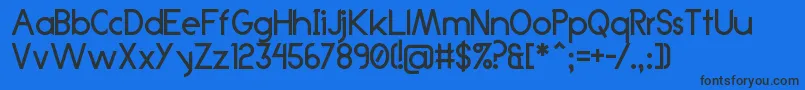 Anklada99 Font – Black Fonts on Blue Background