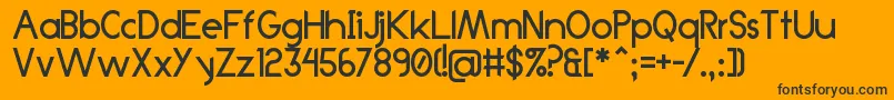 Anklada99 Font – Black Fonts on Orange Background