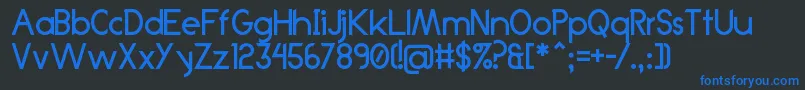 Anklada99 Font – Blue Fonts on Black Background