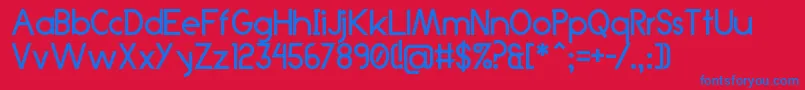 Anklada99 Font – Blue Fonts on Red Background