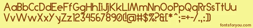 Anklada99 Font – Brown Fonts on Yellow Background
