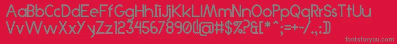 Fonte Anklada99 – fontes cinzas em um fundo vermelho