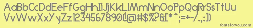 Anklada99 Font – Gray Fonts on Yellow Background