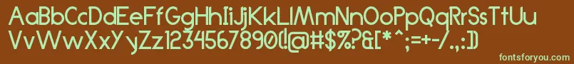 Anklada99 Font – Green Fonts on Brown Background