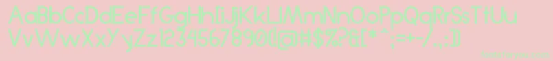 Anklada99 Font – Green Fonts on Pink Background