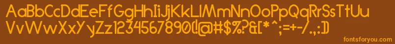 Anklada99 Font – Orange Fonts on Brown Background