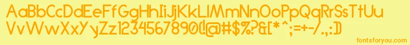 Anklada99 Font – Orange Fonts on Yellow Background