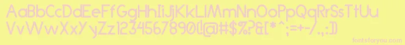 Anklada99 Font – Pink Fonts on Yellow Background
