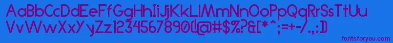 Anklada99 Font – Purple Fonts on Blue Background