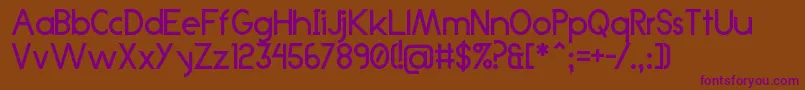Anklada99 Font – Purple Fonts on Brown Background