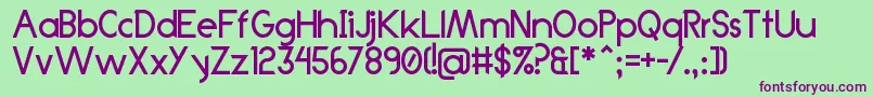 Anklada99 Font – Purple Fonts on Green Background