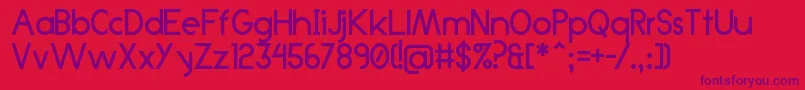 Anklada99 Font – Purple Fonts on Red Background