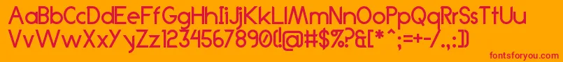 fuente Anklada99 – Fuentes Rojas Sobre Fondo Naranja