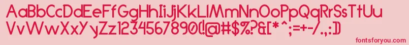 フォントAnklada99 – ピンクの背景に赤い文字