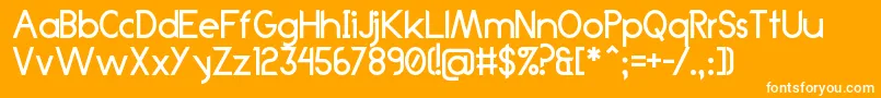 フォントAnklada99 – オレンジの背景に白い文字