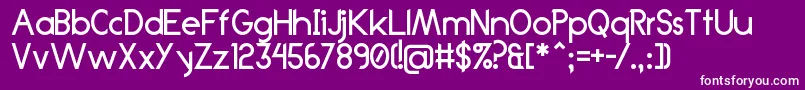 フォントAnklada99 – 紫の背景に白い文字