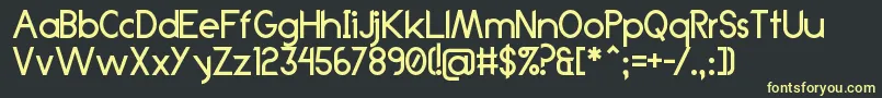Anklada99 Font – Yellow Fonts on Black Background