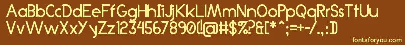 Anklada99 Font – Yellow Fonts on Brown Background