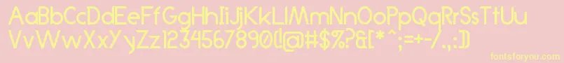 Anklada99-Schriftart – Gelbe Schriften auf rosa Hintergrund