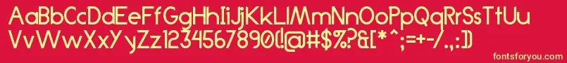 Anklada99 Font – Yellow Fonts on Red Background