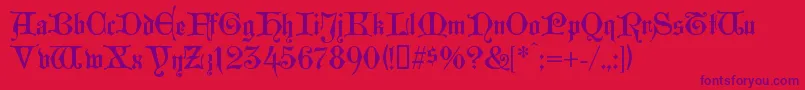Westg Font – Purple Fonts on Red Background